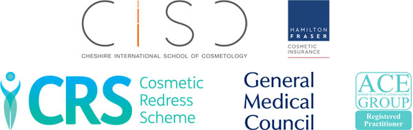 Cheshire International School of Cosmetology, Hamilton Fraser Cosmetic Insurance, Cosmetic Redress Scheme, General Medical Council, Ace Group Registered Practitioner
