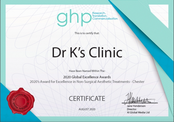 I am now an Award winning clinic in Chester!